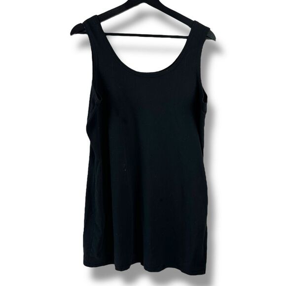 Cut Loose Women's Size XL Basic Stretch Cotton Tank Solid Black Casual Basic - Picture 1 of 7